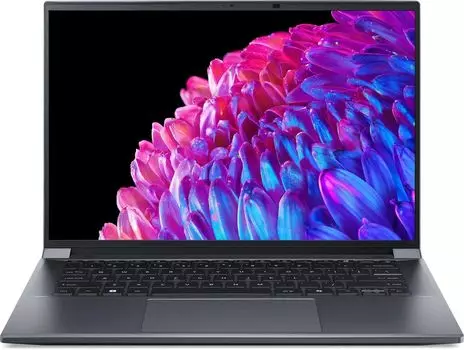 Ноутбук Acer Swift SFX14-72G-76LG 14.5" OLED 2880x1800, Intel Core Ultra 7 155H 1.4 ГГц, 16Gb RAM, 1Tb SSD, NVIDIA GeForce RTX 4060-8Gb, без OC, серый (NX.KR8CD.001)