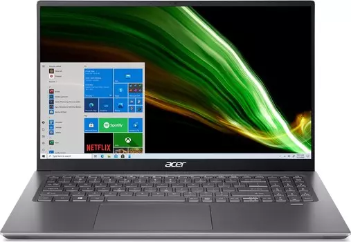 Ноутбук Acer Swift SFX16-51G-51QA 16" IPS 1920x1080, Intel Core i5 11320H 3.2 ГГц, 8Gb RAM, 512Gb SSD, NVIDIA GeForce RTX 3050-4Gb, без OC, серый (NX.AYKER.004)