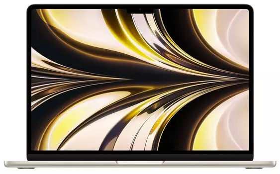 Ноутбук Apple MacBook Air 13.6" IPS 2560x1664, Apple M2, 16Gb RAM, 256Gb SSD, MacOS, золотистый (MC7W4ZP/A) Английская клавиатура!, Требуется переходник EU