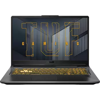 Ноутбук ASUS TUF Gaming F17 FX706HEB-TF17 17.3" IPS 1920x1080, Intel Core i5 11400H 2.7 ГГц, 8Gb RAM, 512Gb SSD, NVIDIA GeForce RTX 3050 Ti-4Gb, без OC, серый (90NR0713-M000R0)