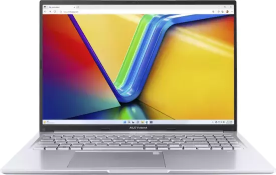 Ноутбук ASUS VivoBook 16 M1605YA-MB006 16" IPS 1920x1200, AMD Ryzen 5 7530U 2 ГГц, 8Gb RAM, 512Gb SSD, без OC, серебристый (90NB10R2-M00B30)