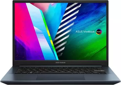 Ноутбук ASUS VivoBook Pro 14 M3401QA-KM015 14" OLED 2880x1800, AMD Ryzen 7 5800H 3.2 ГГц, 16Gb RAM, 512Gb SSD, без OC, синий (90NB0VZ2-M00860)
