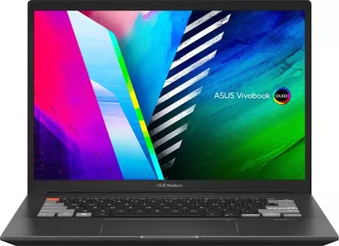 Ноутбук ASUS VivoBook Pro 14 M7400QE-KM117 14" OLED 2880x1800, AMD Ryzen 7 5800H 3.2 ГГц, 16Gb RAM, 512Gb SSD, NVIDIA GeForce RTX 3050 Ti-4Gb, без OC, черный (90NB0V51-M004H0)
