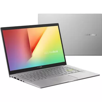 Ноутбук ASUS VivoBook S14 S413EQ-EK365T 14" 1920x1080, Intel Core i5-1135G7 2.4GHz, 8Gb RAM, 512Gb SSD, NVIDIA GeForce MX350-2Gb, W10, серебристый (90NB0RKF-M05580)