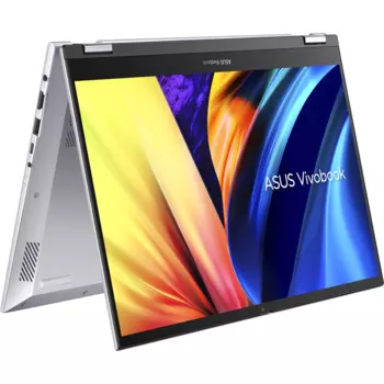 Ноутбук ASUS VivoBook S 14 Flip TN3402QA-LZ178 14" IPS 1920x1200 Touch, AMD Ryzen 7 5800H 3.3 ГГц, 16Gb RAM, 512Gb SSD, без OC, серебристый (90NB0WT1-M00870)