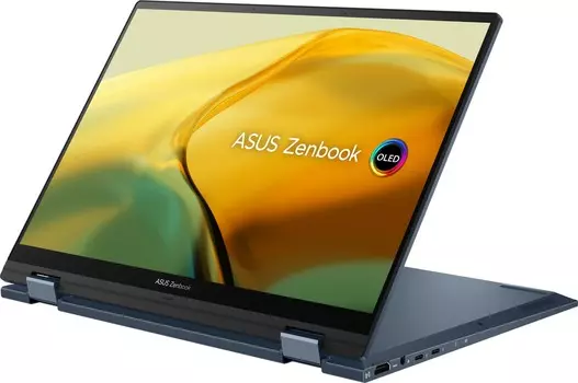 Ноутбук ASUS ZenBook 14 Flip UP3404VA-KN026W 14" OLED 2880x1800 Touch, Intel Core i7 1360P 2.2 ГГц, 16Gb RAM, 1Tb SSD, W11, синий (90NB10E2-M002A0)