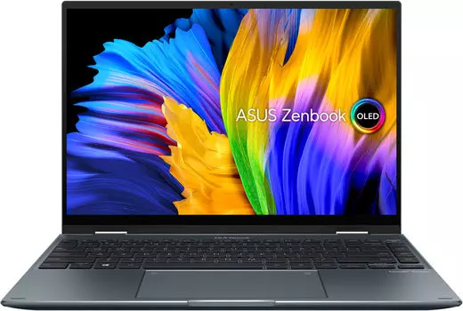 Ноутбук ASUS ZenBook 14 Flip UP5401EA-KN003 14" OLED 2880x1800 Touch, Intel Core i5 1135G7 2.4 ГГц, 8Gb RAM, 512Gb SSD, без OC, серый (90NB0V41-M007B0)