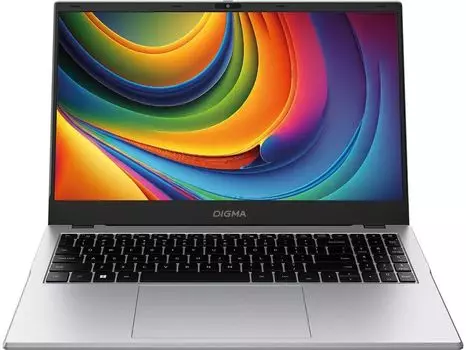Ноутбук Digma EVE P5852 15.6" IPS 1920x1080, Intel N200 1 ГГц, 8Gb RAM, 256Gb SSD, W11Pro, серебристый (DN15N2-8CXW01)