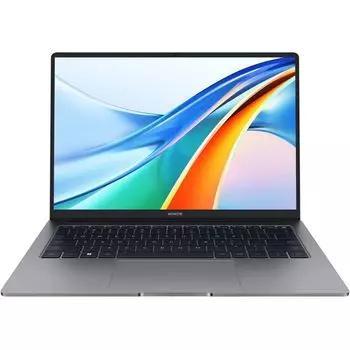 Ноутбук Honor MagicBook X14 14" IPS 1920x1200, AMD Ryzen 5 7640HS 4.3 ГГц, 16Gb RAM, 512Gb SSD, без OC, серый (5301AKAU)