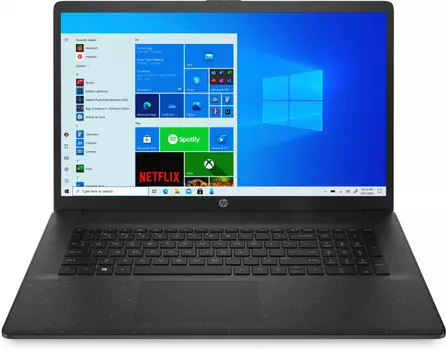 Ноутбук HP 17-cn0092ur 17.3" 1600x900, Intel Pentium N5030 1.1GHz, 4Gb RAM, 256Gb SSD, W10, черный (4E1U8EA)