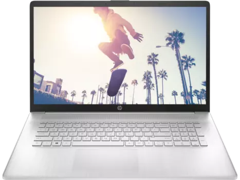Ноутбук HP 17-cp0136ur 17.3" IPS 1920x1080, AMD Ryzen 5 5500U 2.1 ГГц, 16Gb RAM, 512Gb SSD, без OC, серебристый (601K0EA)