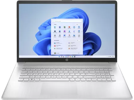 Ноутбук HP 17-cp2153ng 17.3" IPS 1920x1080, AMD Ryzen 5 7520U 2.8 ГГц, 8Gb RAM, 512Gb SSD, W11, серебристый (7P7M4EA)