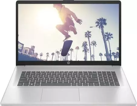 Ноутбук HP 17-cp2172ng 17.3" IPS 1920x1080, AMD Ryzen 5 7520U 2.8 ГГц, 8Gb RAM, 512Gb SSD, без OC, серебристый (9W1X8EA)
