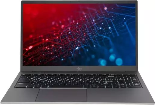 Ноутбук IRU Planio 15INPR 15.6" IPS 1920x1080, Intel N100 800 МГц, 16Gb RAM, 512Gb SSD, W11Pro, серый (2076072)