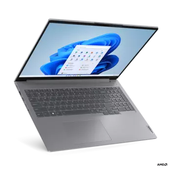 Ноутбук Lenovo ThinkBook 16 G6 16" IPS 1920x1200, AMD Ryzen 5 7530U 2 ГГц, 16Gb RAM, 512Gb SSD, без OC, серый (21KK000LAK)