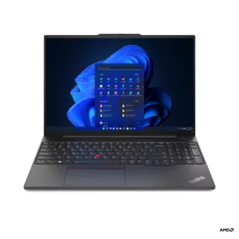 Ноутбук Lenovo ThinkPad E16 G1 16" IPS 1920x1200 Touch, AMD Ryzen 7 7730U 2 ГГц, 16Gb RAM, 512Gb SSD, W11Pro, черный (21JT001AUS), Windows 11 Pro (англ.)