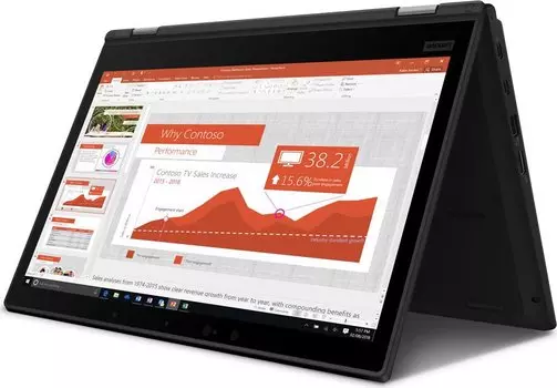 Ноутбук Lenovo ThinkPad L390 Yoga G1 13.3" IPS 1920x1080 Touch, Intel Core i5 8265U 1.6 ГГц, 8Gb RAM, 256Gb SSD, без OC, черный (20NT000XMB/1)