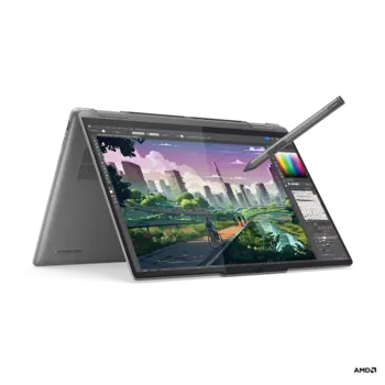 Ноутбук Lenovo Yoga 7 2-in-1 14AHP9 14" IPS 1920x1200 Touch, AMD Ryzen 5 8640HS 3.5 ГГц, 16Gb RAM, 512Gb SSD, без OC, серый (83DK006MRK)