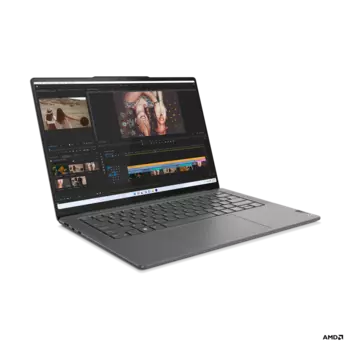Ноутбук Lenovo Yoga Pro 7 14ARP8 14.5" IPS 2560x1600, AMD Ryzen 5 7535HS 3.3 ГГц, 16Gb RAM, 512Gb SSD, W11, темно-серый (83AU002HRK), Windows 11 Home (англ.)