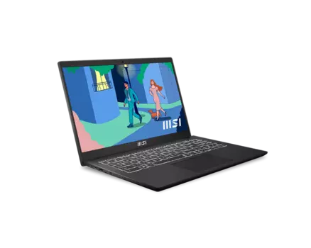 Ноутбук MSI Modern 15 15.6" IPS 1920x1080, Intel Core i7 1355U 1.7 ГГц, 16Gb RAM, 512Gb SSD, W11Pro, черный (9S7-15H112-871)