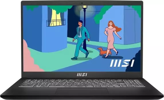Ноутбук MSI Modern 15 B12HW-002XRU 15.6" IPS 1920x1080, Intel Core i5 1235U 1.3 ГГц, 8Gb RAM, 512Gb SSD, Intel Arc A370M-4Gb, без OC, черный (9S7-15H212-002)