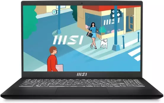 Ноутбук MSI Modern 15 B13M-1017US 15.6" IPS 1920x1080, Intel Core i5 1335U 1.3 ГГц, 16Gb RAM, 512Gb SSD, W11Pro, черный (9S7-15H112-1017)