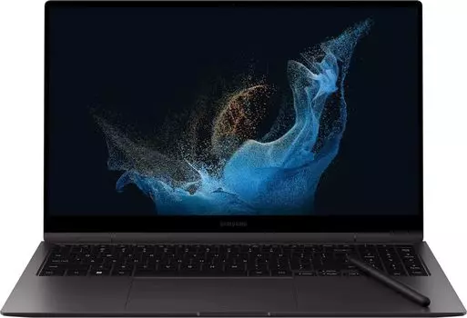 Ноутбук SAMSUNG Galaxy Book 2 Pro 360 NP950 15.6" AMOLED 1920x1080 Touch, Intel Core i7 1260P 2.1 ГГц, 16Gb RAM, 512Gb SSD, W11, серый (NP950QED-KA1IN), Windows 11 Home (англ.)