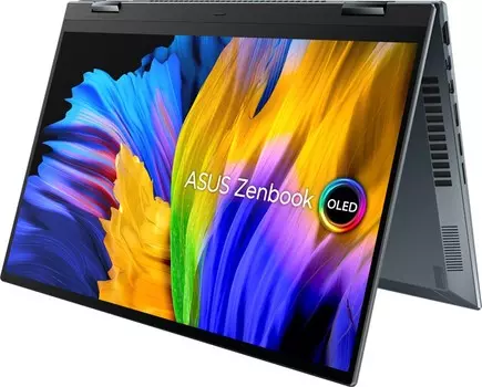Ноутбук-трансформер ASUS Zenbook 14 Flip UP5401EA-KN123W 14" OLED 2880x1800 Touch, Intel Core i7-1165G7 2.8GHz, 16Gb RAM, 512Gb SSD, W11, серый (90NB0V41-M004C0)