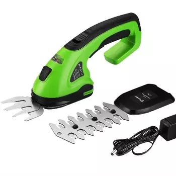 Ножницы Deko DKGS3.6, аккумуляторный, Li-Ion, 1.5 А·ч, 3.6 В, длина лезвия 11 см, 950 г (063-4244) АКБ и ЗУ