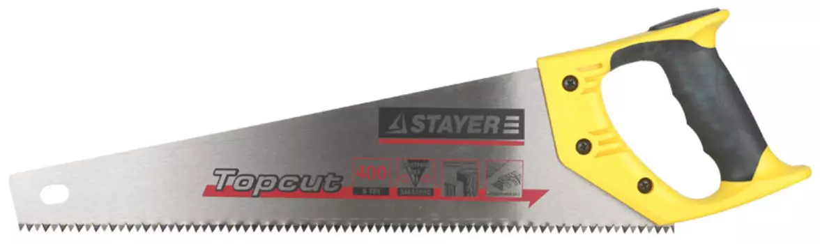 Ножовка по дереву STAYER TopCut, шаг зубьев 5 мм, длина полотна 500 мм (1506-50)