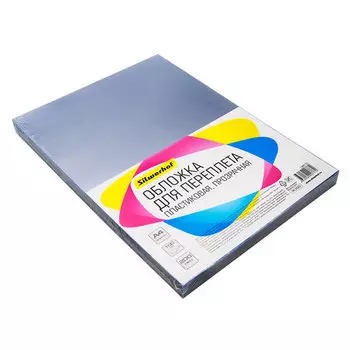 Обложки для переплета A4, пвх, 200г/м, 100шт., прозрачный, Silwerhof (1373593)