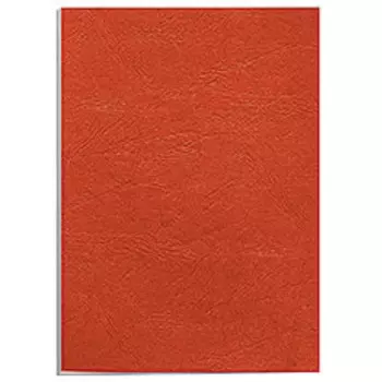 Обложки для переплета Delta A4, картон, 250г/м2, 100шт., красные, тиснение под кожу, Fellowes (FS-53703)