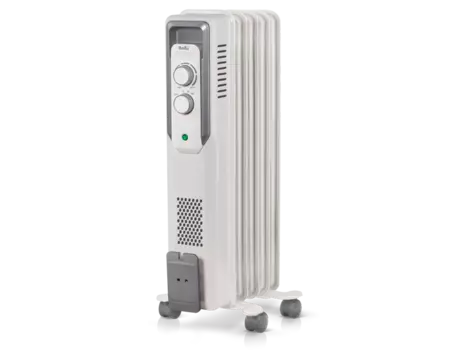 Обогреватель масляный 1 кВт, до 15 м, секций: 5, термостат, регулировка температуры, механическое управление, напольный, белый, Ballu Cube BOH/CB-05W 1000