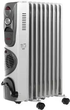 Обогреватель масляный 2.4 кВт, до 24 м, секций: 9, термостат, регулировка температуры, механическое управление, напольный, белый, РЕСАНТА ОМ-9АВ (67/3/22)