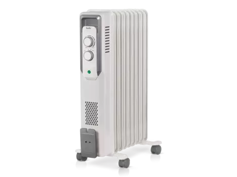 Обогреватель масляный Ballu Cube, 2 кВт, до 25 м, секций: 9, регулировка температуры, механическое управление, напольный, белый (BOH/CB-09W)