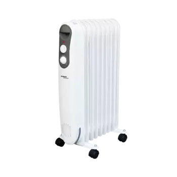 Обогреватель масляный 2кВт, до 25м², секций: 9, термостат, регулировка температуры, механическое управление, напольный, белый, Scarlett Comfort SC 21.2009 S4 (SC 21.2009 S4)