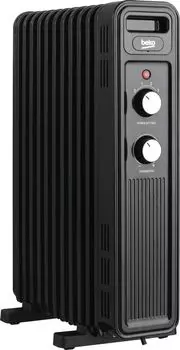 Обогреватель масляный Beko Winter Range RHO 7323 B, 2.3 кВт, до 25 м, секций: 11, термостат, регулировка температуры, механическое управление, напольный, черный (RHO 7323 B)