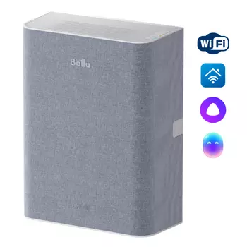 Очиститель воздуха приточный до 40 м, 2.08 м/мин, 24 Вт, 47 дБ, фильтр: предварительной очистки / HEPA, серый, Ballu ONEAIR ASP-100 (ASP-100)