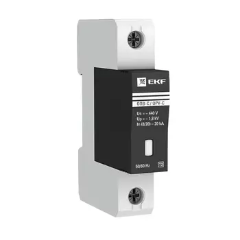 Ограничитель импульсных перенапряжений EKF PROxima ОПВ-C/1P 1P, 20kA, 230В (opv-c1)