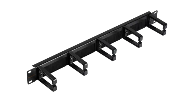 Органайзер кабельный 19" горизонтальный 1U, колец:5, черный, пластик, металл, NMC-OP530HB-1U-BK-2 NIKOMAX