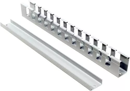 Органайзер кабельный 19" горизонтальный 1U, серый, металл, с крышкой, CO-H.СМ G NT (218744)