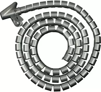 Органайзер кабельный BURO Spiral Hose, спиральный, пластик серебристый (BHP CG252S)