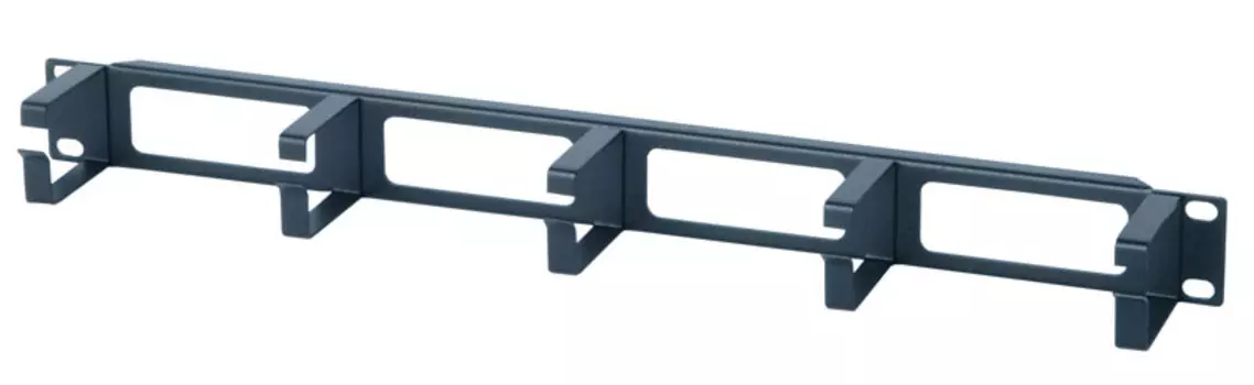 Органайзер кабельный горизонтальный 1U, колец:5, черный, металл, CM-1U-ML Hyperline