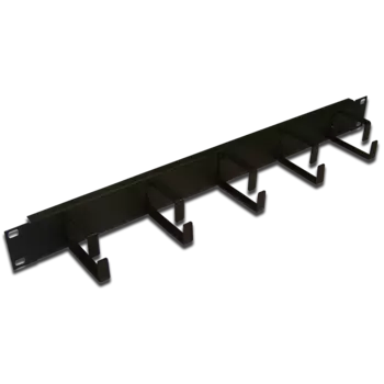 Органайзер кабельный горизонтальный 2U, колец:5, черный, металл, TWT-ORG2U-5V Lanmaster