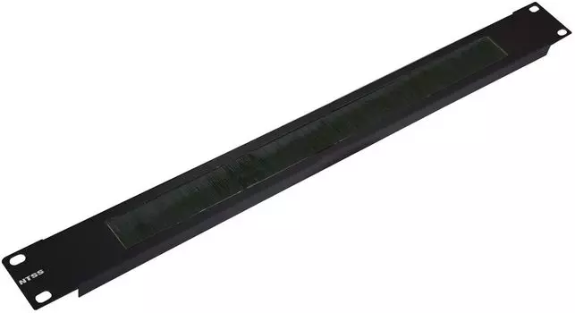 Органайзер кабельный NTSS NTSS-BO-1U-BL, горизонтальный, 19", 1U, металл, односторонний щетки черный (NTSS-BO-1U-BL)