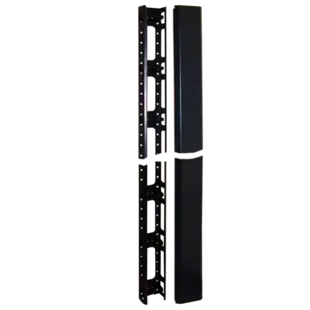 Органайзер кабельный вертикальный 47U, черный, металл, с крышкой, TWT-CBB-ORG47U TWT