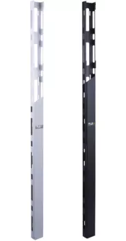Органайзер кабельный вертикальный 47U, черный, металл, с крышкой, TLK-OV650C-47U-BK TLK