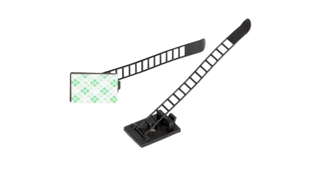 Основание самоклеящееся Nikomax с регулируемой застежкой, 100 шт., для пучка до 21мм, черный (NMC-CHS21-BK-100)