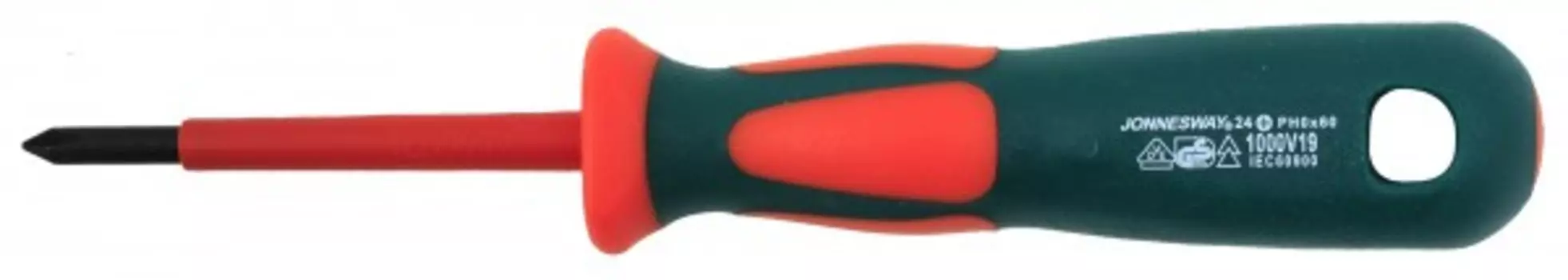 Отвертка крестовая PH0x60мм, CrV, диэлектрическая, Jonnesway DV13P060 (47466)