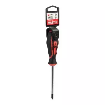 Отвертка крестовая PH2x100мм, CrV, магнитный наконечник, EKF Basic (ph-2-100-mas)